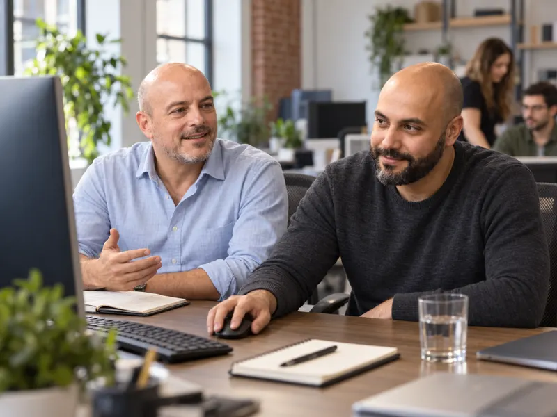 François Painchaud et Mohamed Jihed Khikhia, les dirigeants de Kasvu, au travail